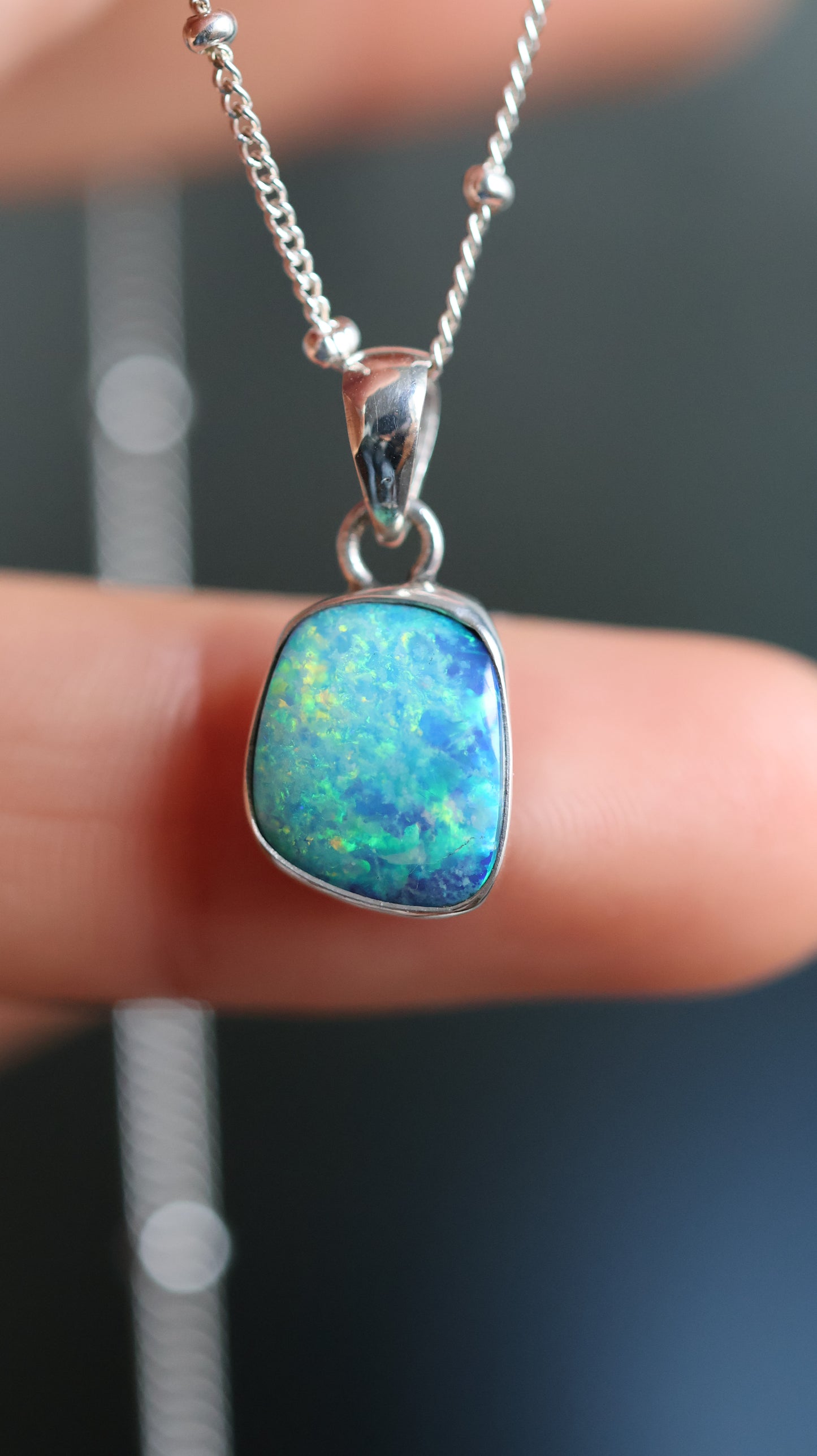 Ocean Spark Opal Pendant