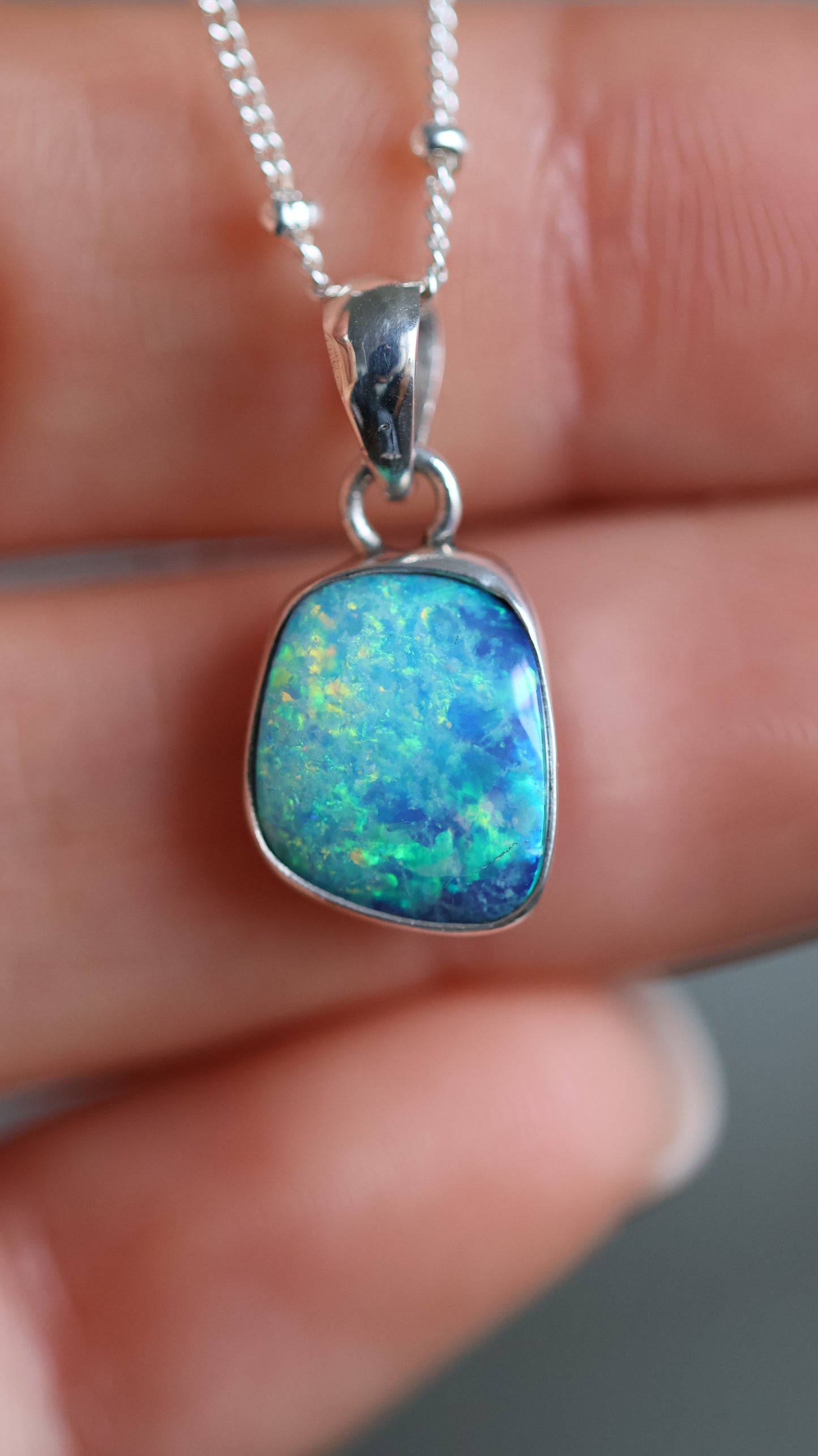 Ocean Spark Opal Pendant