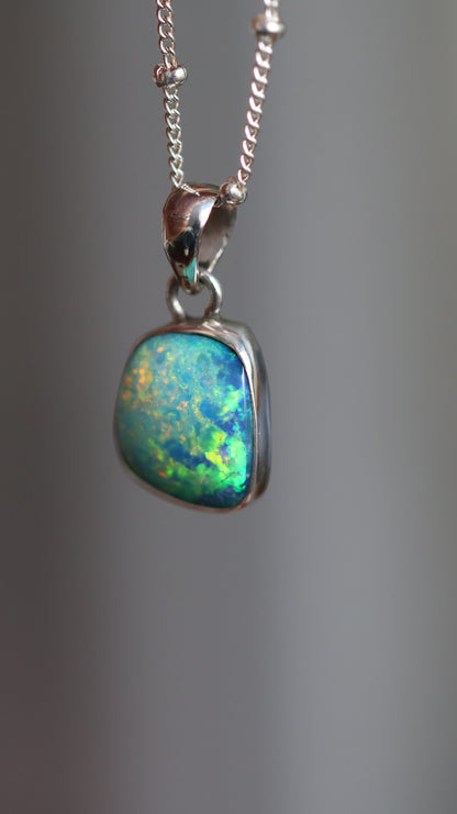 Ocean Spark Opal Pendant