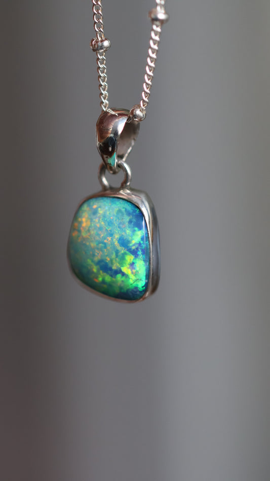 Ocean Spark Opal Pendant