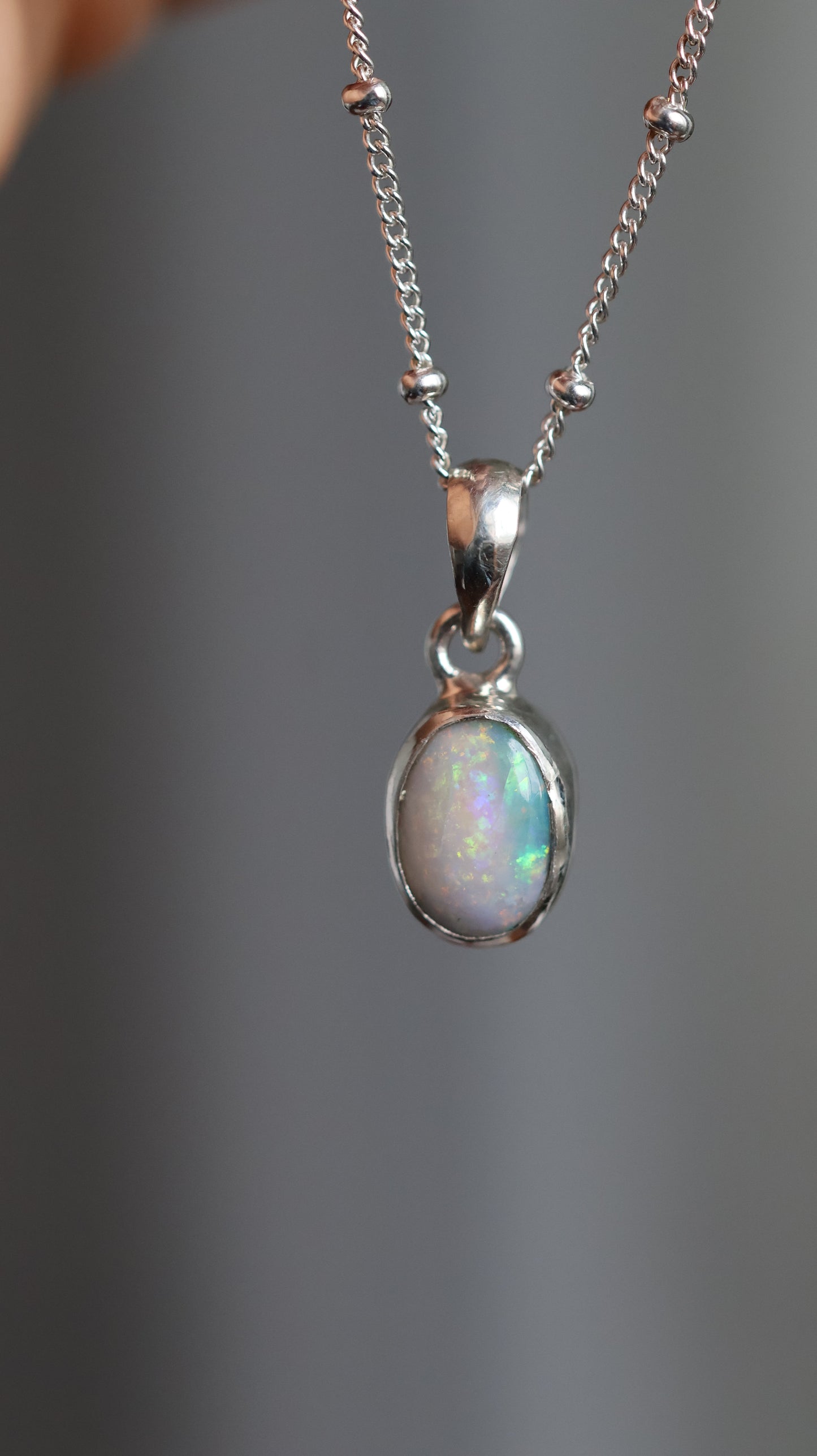 Pastel Glow Opal Pendant