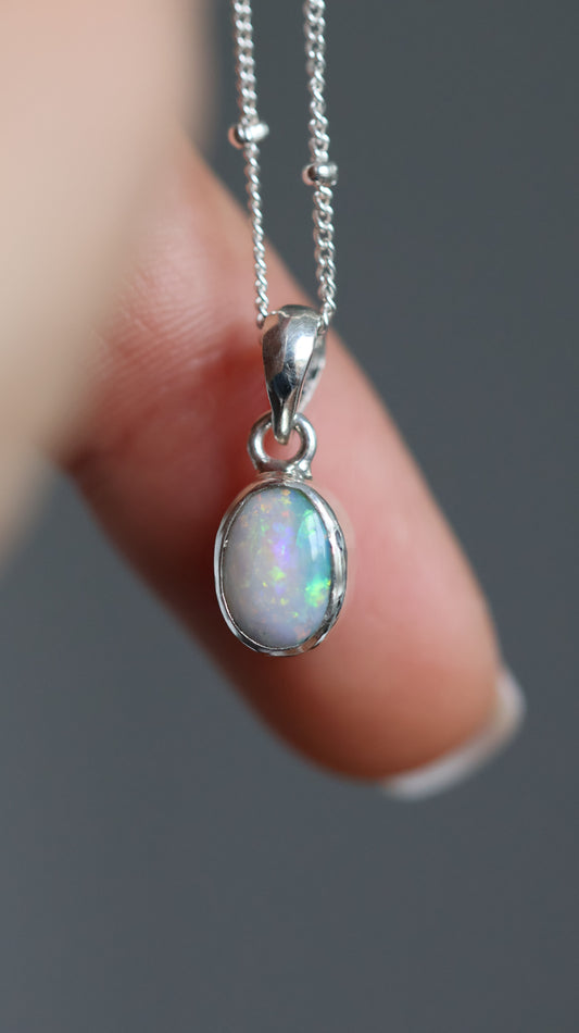 Pastel Glow Opal Pendant