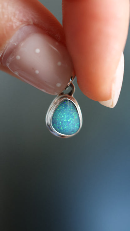 Aqua Spark Opal Pendant