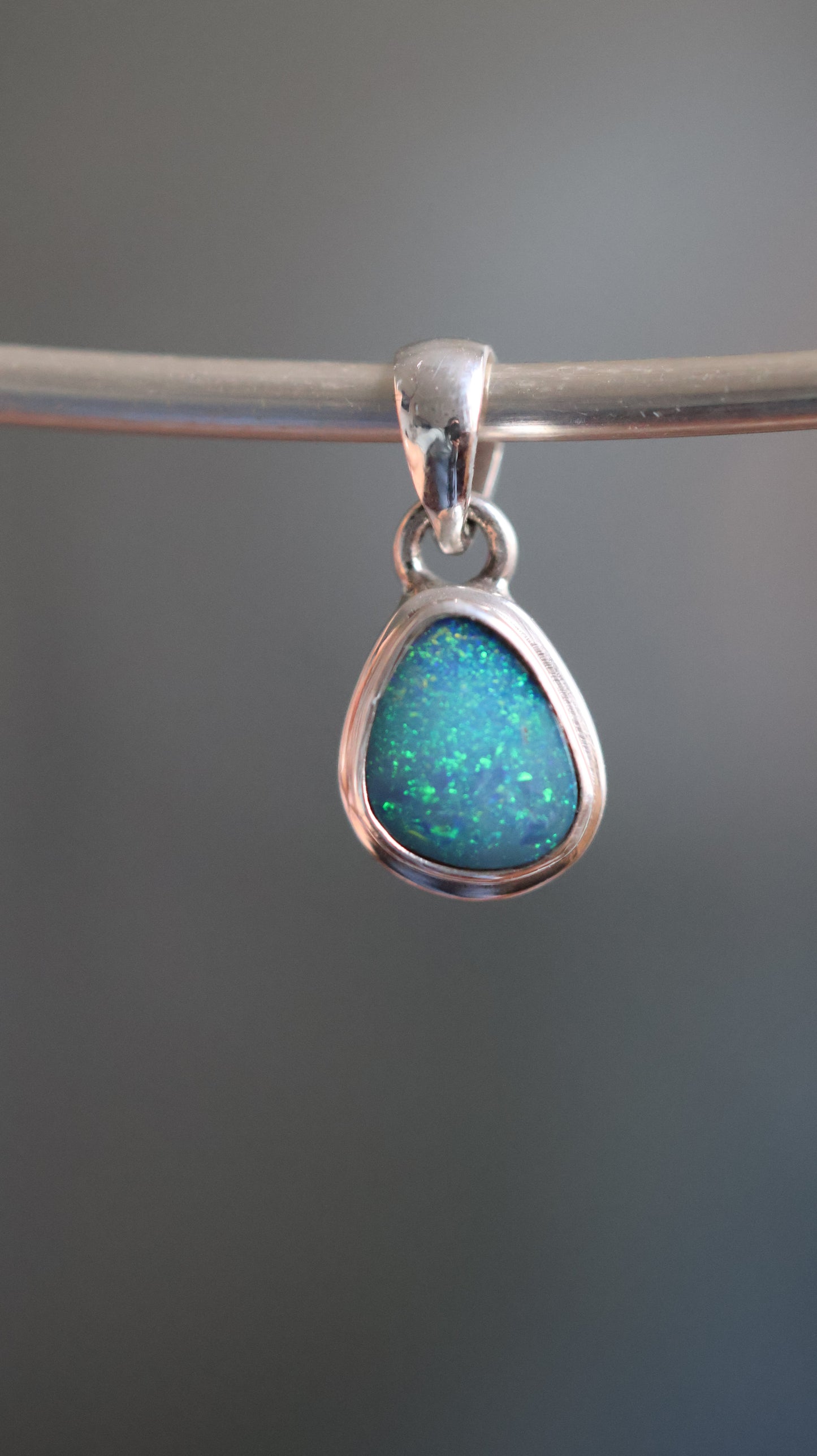 Aqua Spark Opal Pendant