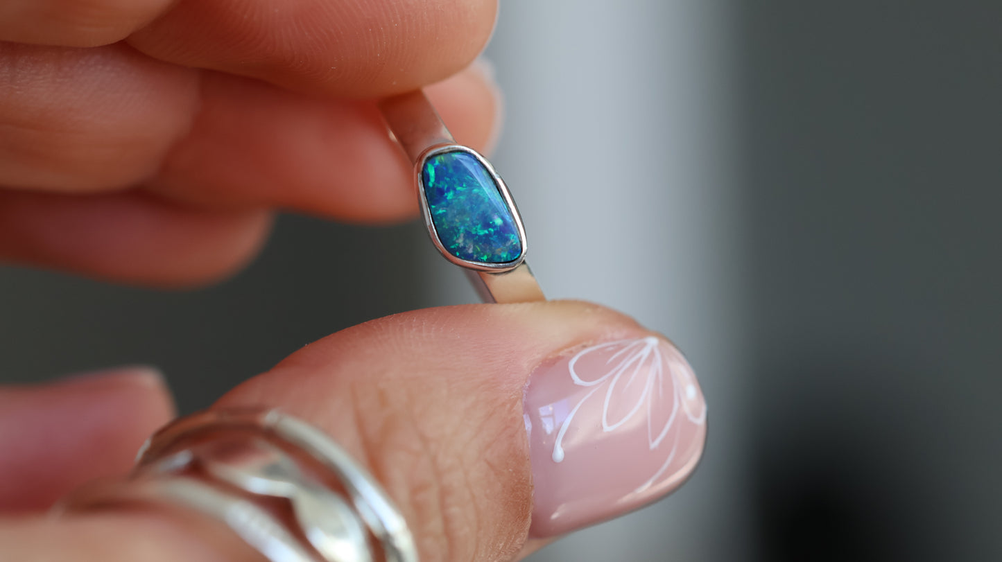 Sky Opal Ring Size 7 (O)