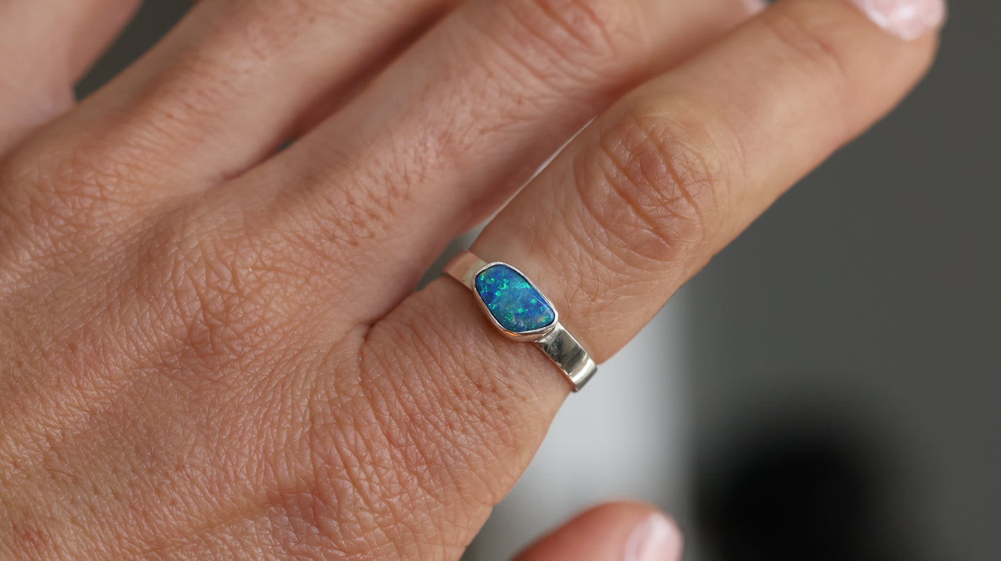 Sky Opal Ring Size 7 (O)