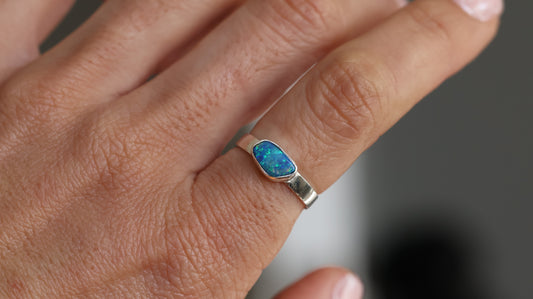 Sky Opal Ring Size 7 (O)