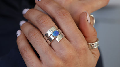 Crystal Opal Statement Ring