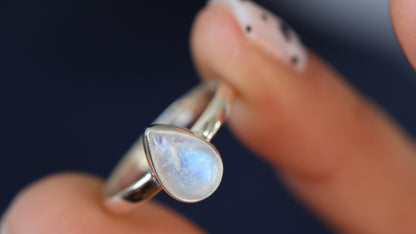 Moonstone Teardrop Ring