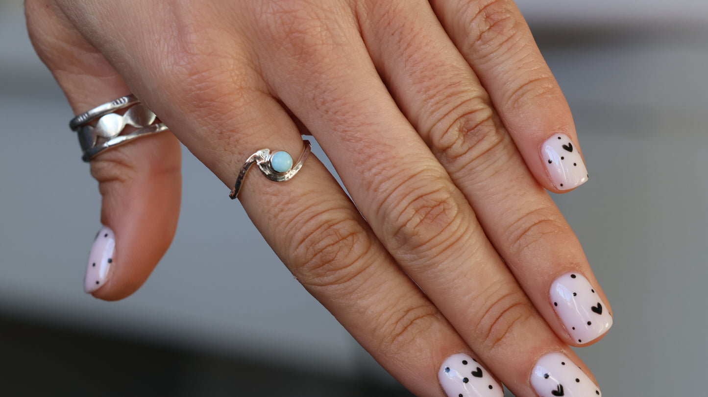 Larimar Wave Ring