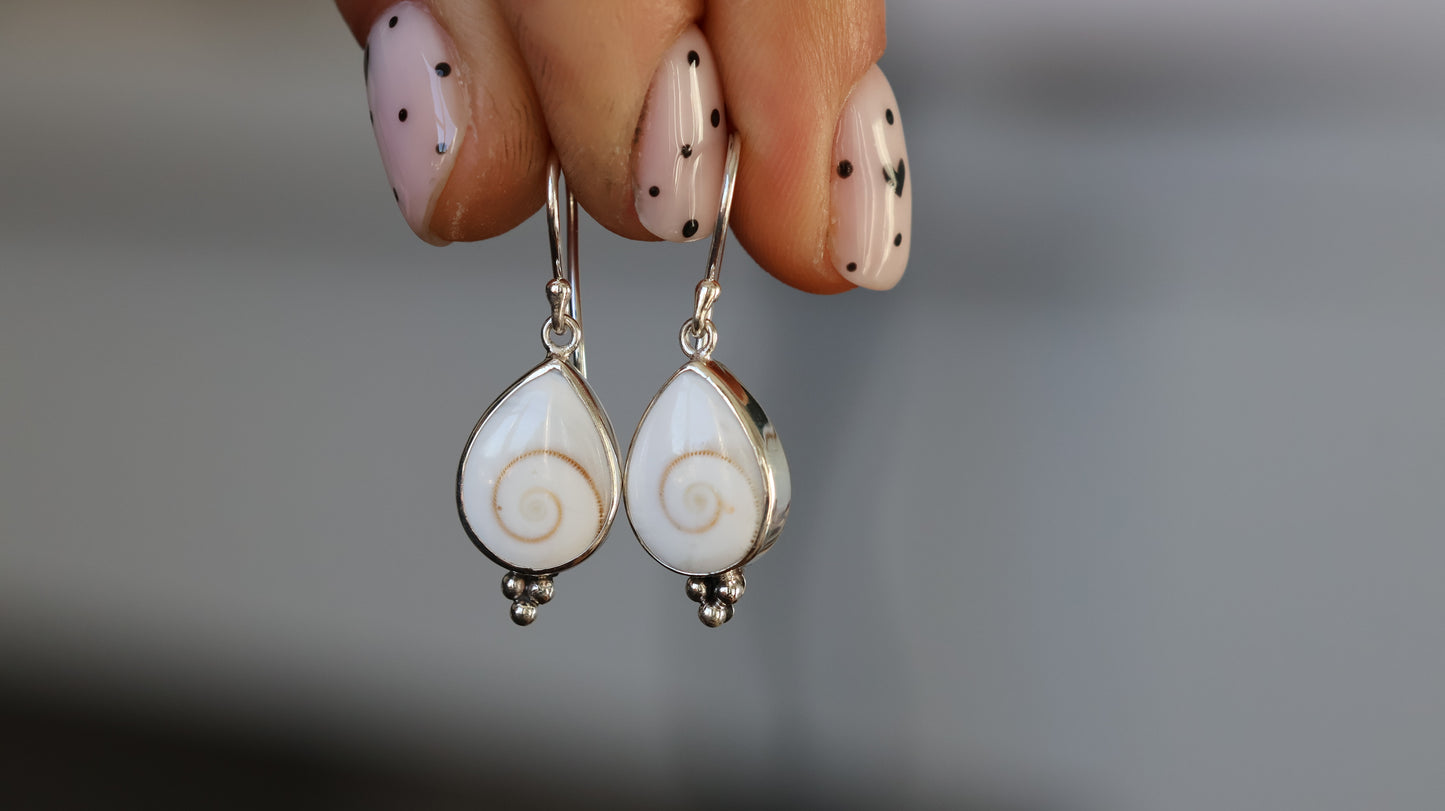 Operculum Teardrop Earrings