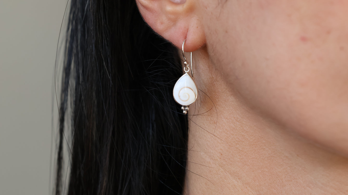 Operculum Teardrop Earrings