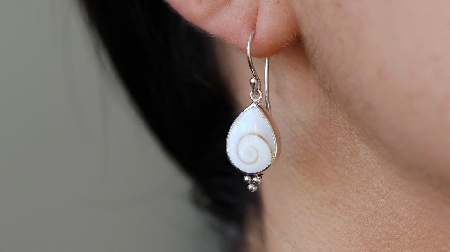 Operculum Teardrop Earrings