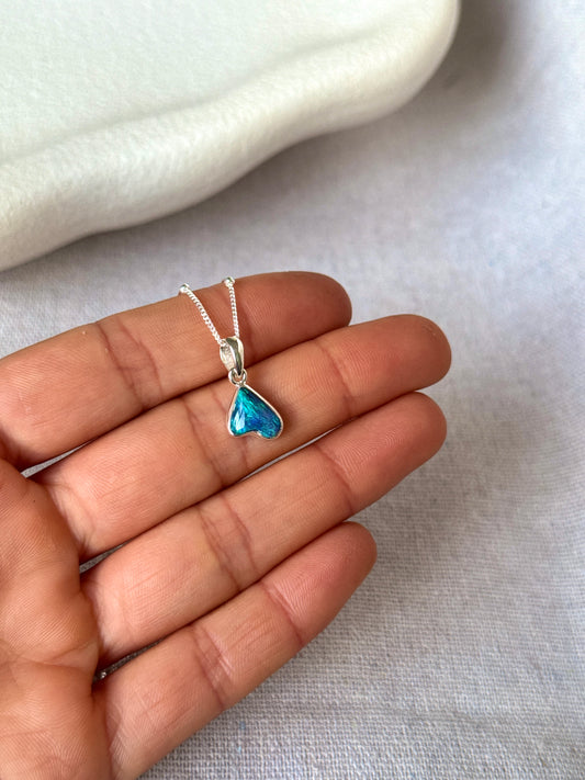 Azulita - Lightning Ridge Opal Necklace