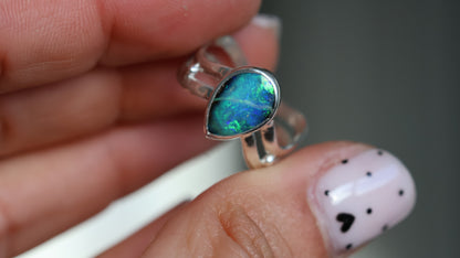 Wavy Boulder Opal ring (size 7.5)