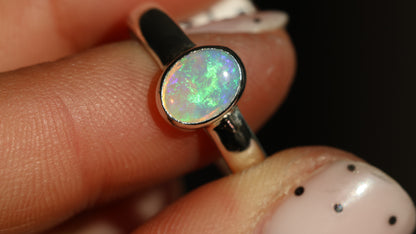 Solid Coober Pedy Opal Ring (size 8)
