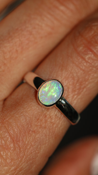 Solid Coober Pedy Opal Ring (size 8)
