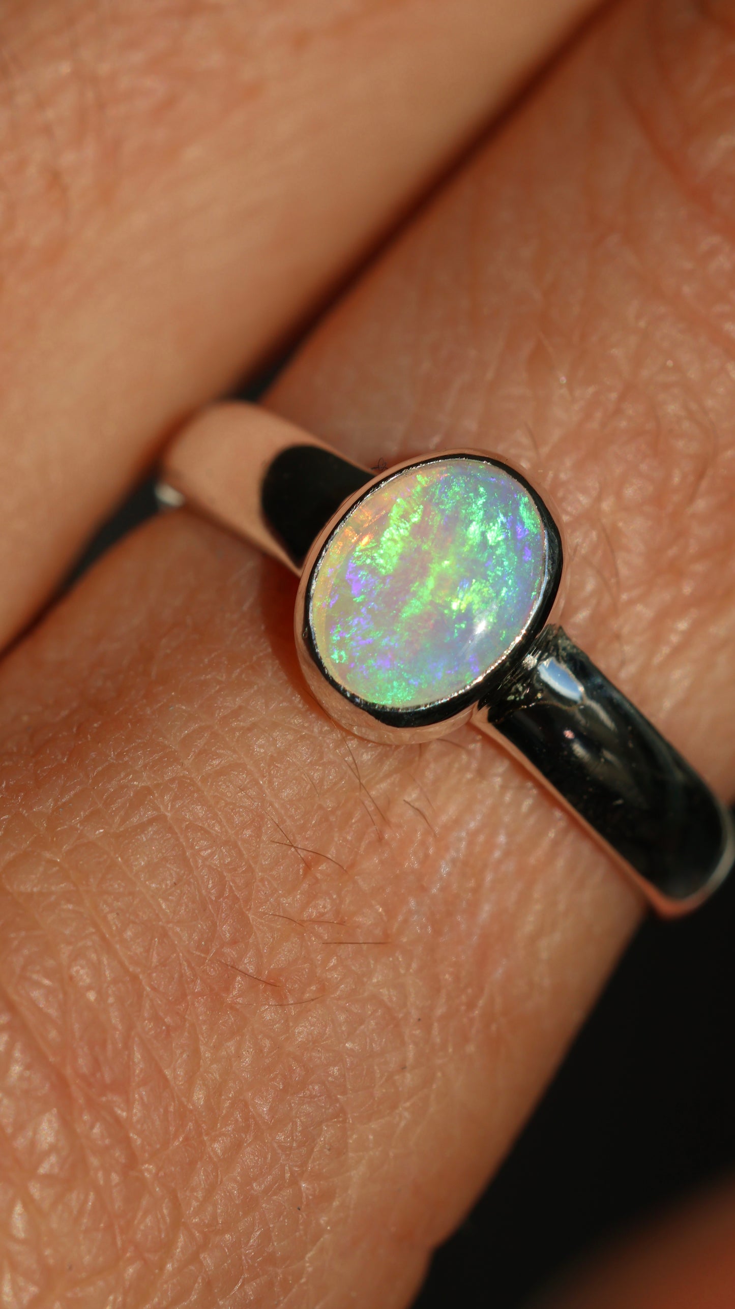 Solid Coober Pedy Opal Ring (size 8)