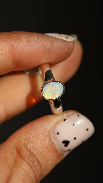 Solid Coober Pedy Opal Ring (size 8)