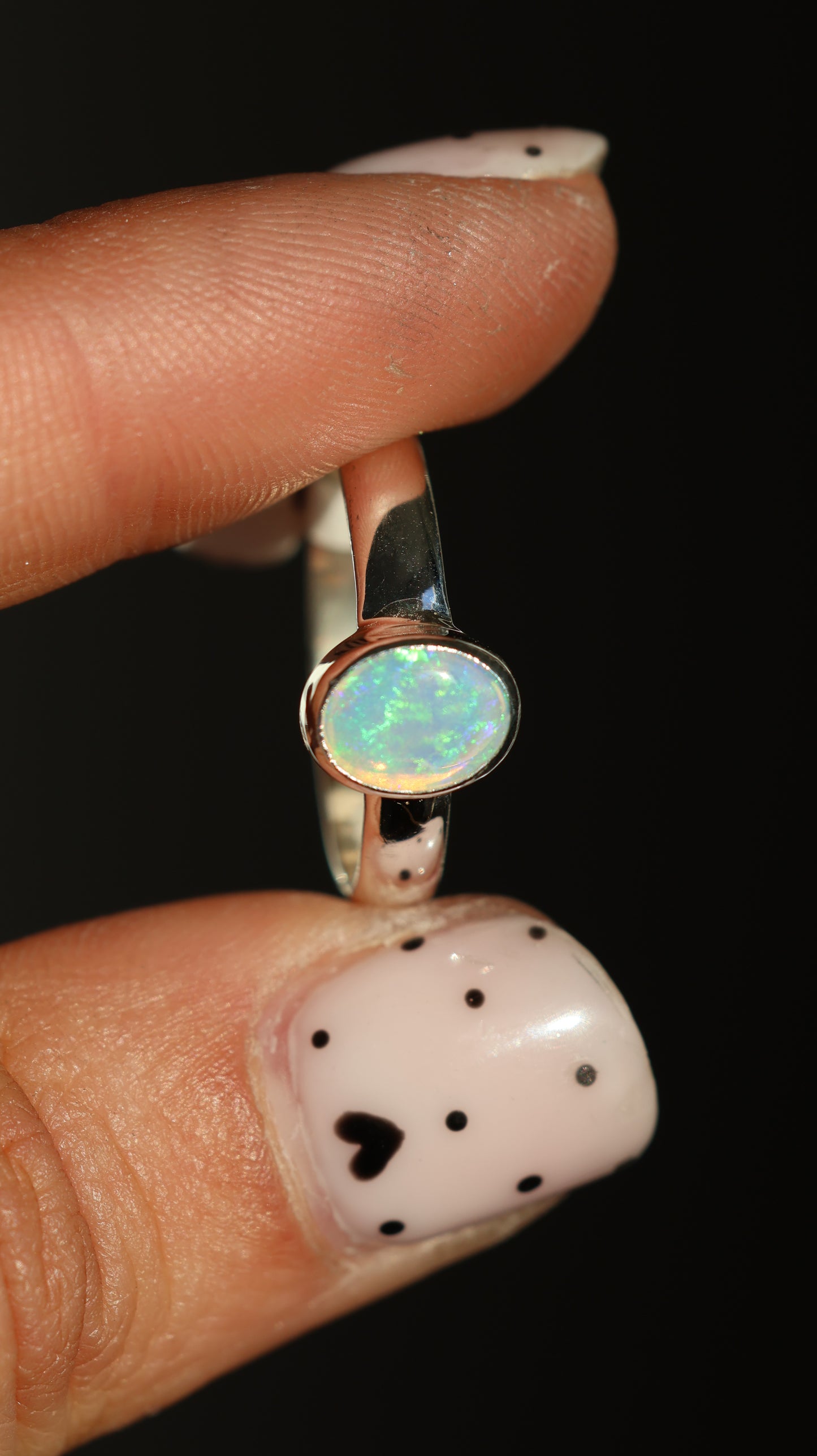 Solid Coober Pedy Opal Ring (size 8)