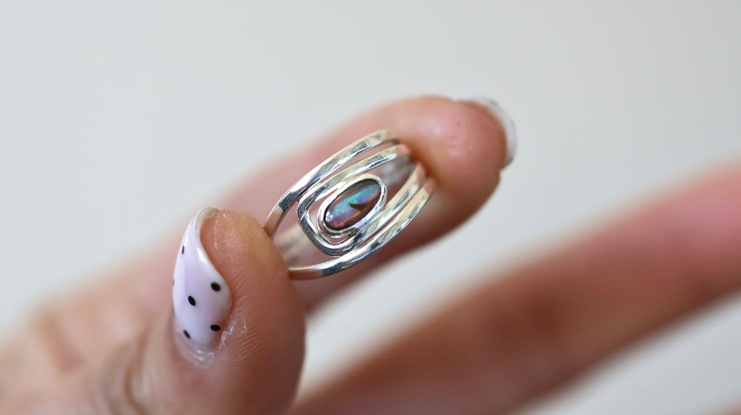 Yowah Nut Opal Ring (size 7)