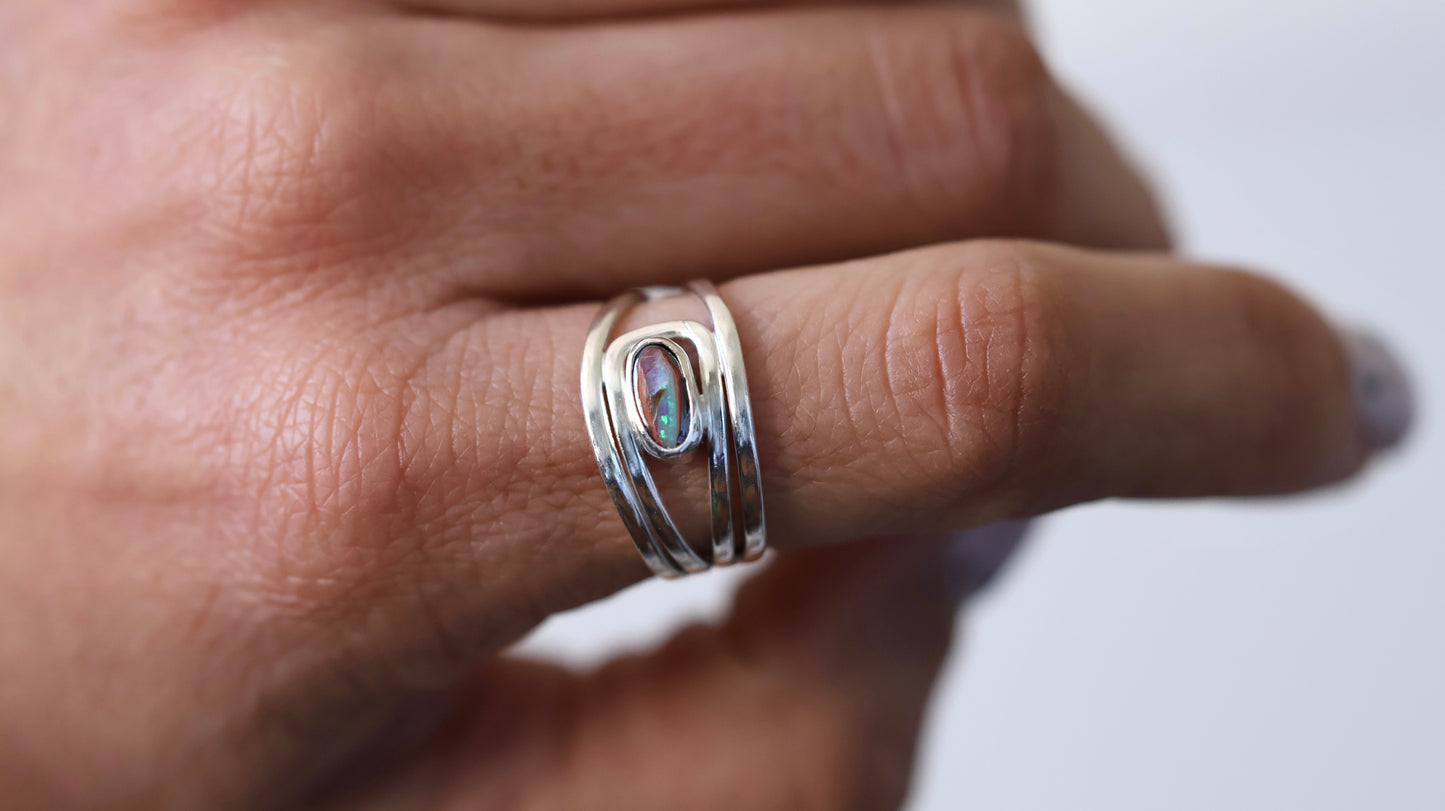 Yowah Nut Opal Ring (size 7)