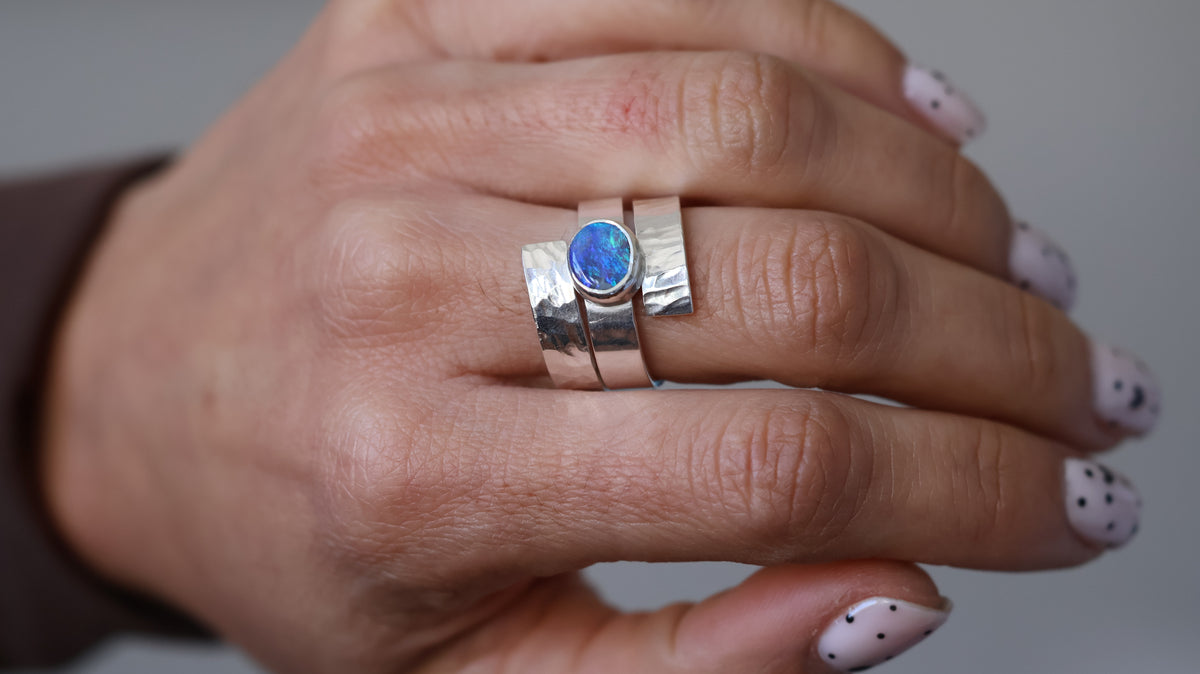 Crystal Opal Statement Ring