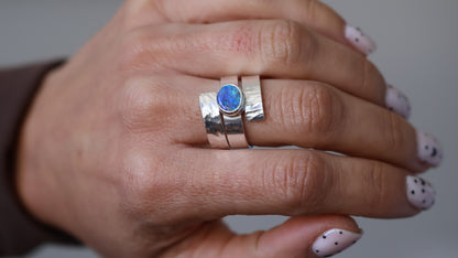Crystal Opal Statement Ring