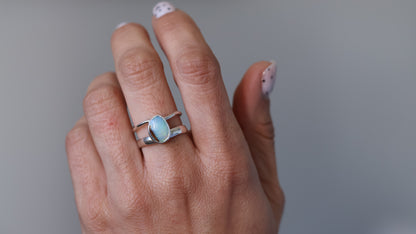 Solid Boulder Opal Ring