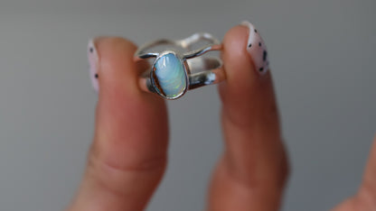 Solid Boulder Opal Ring
