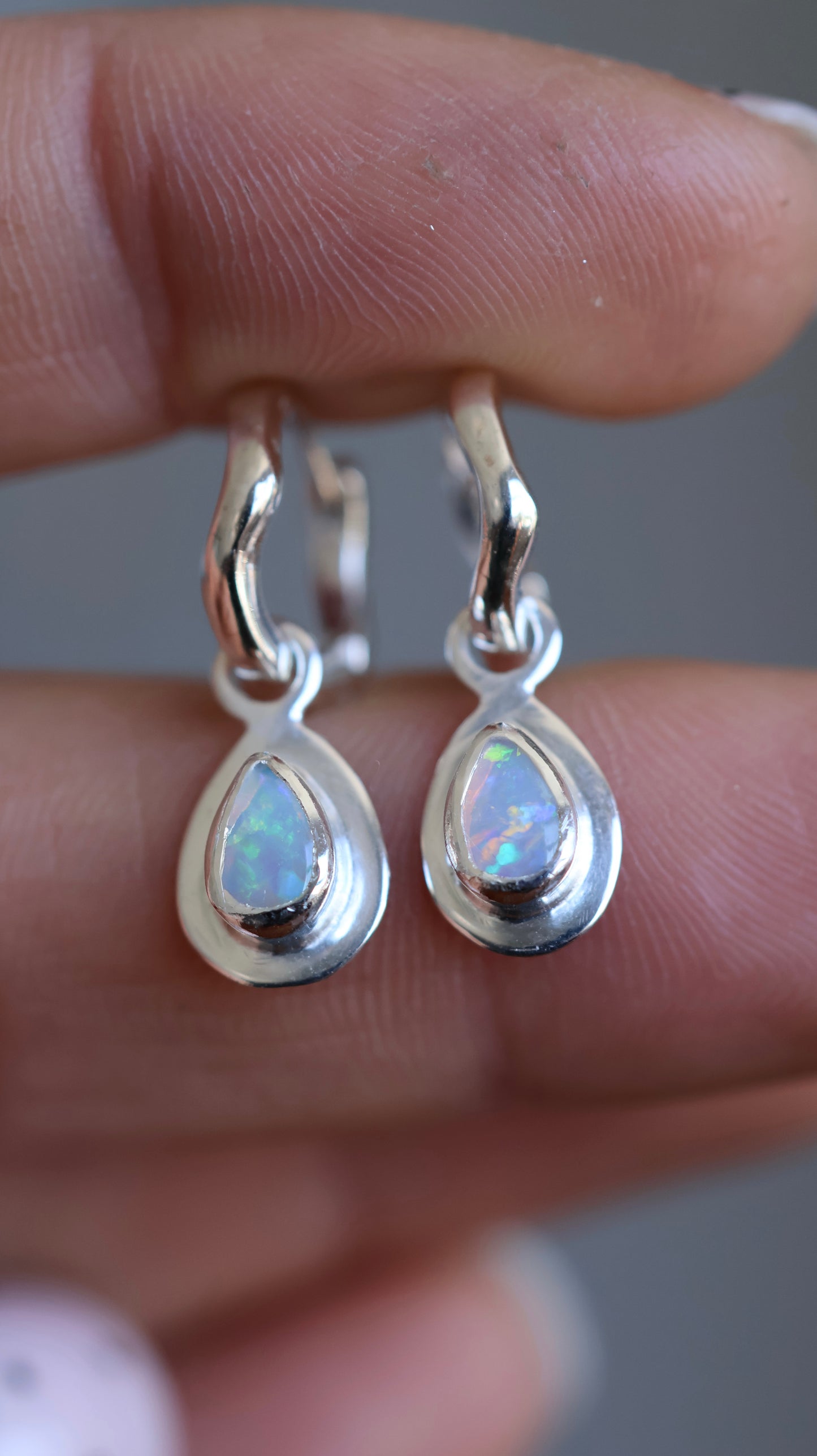 Crystal Wavy Hoops