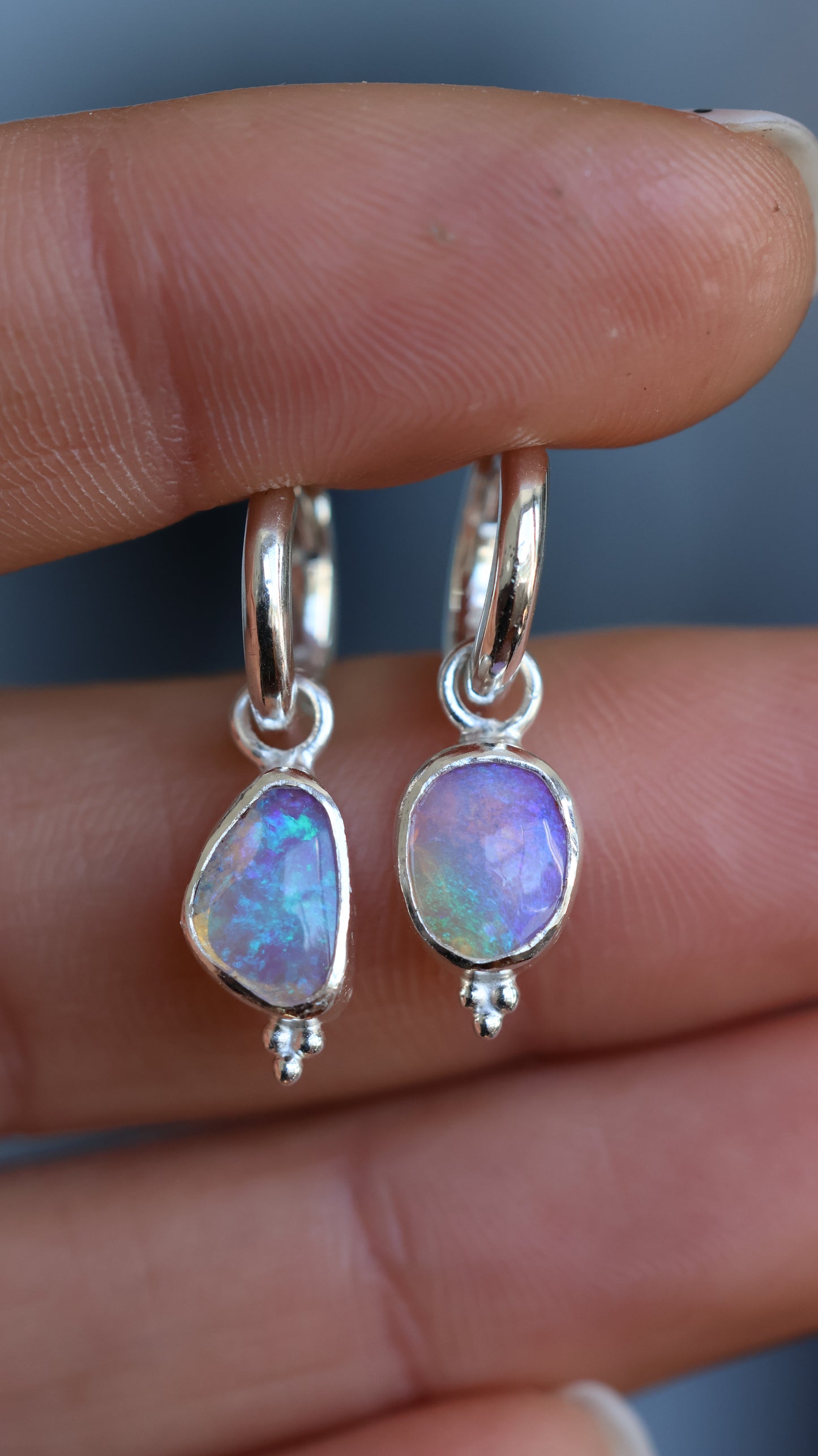 crystal opals hoops