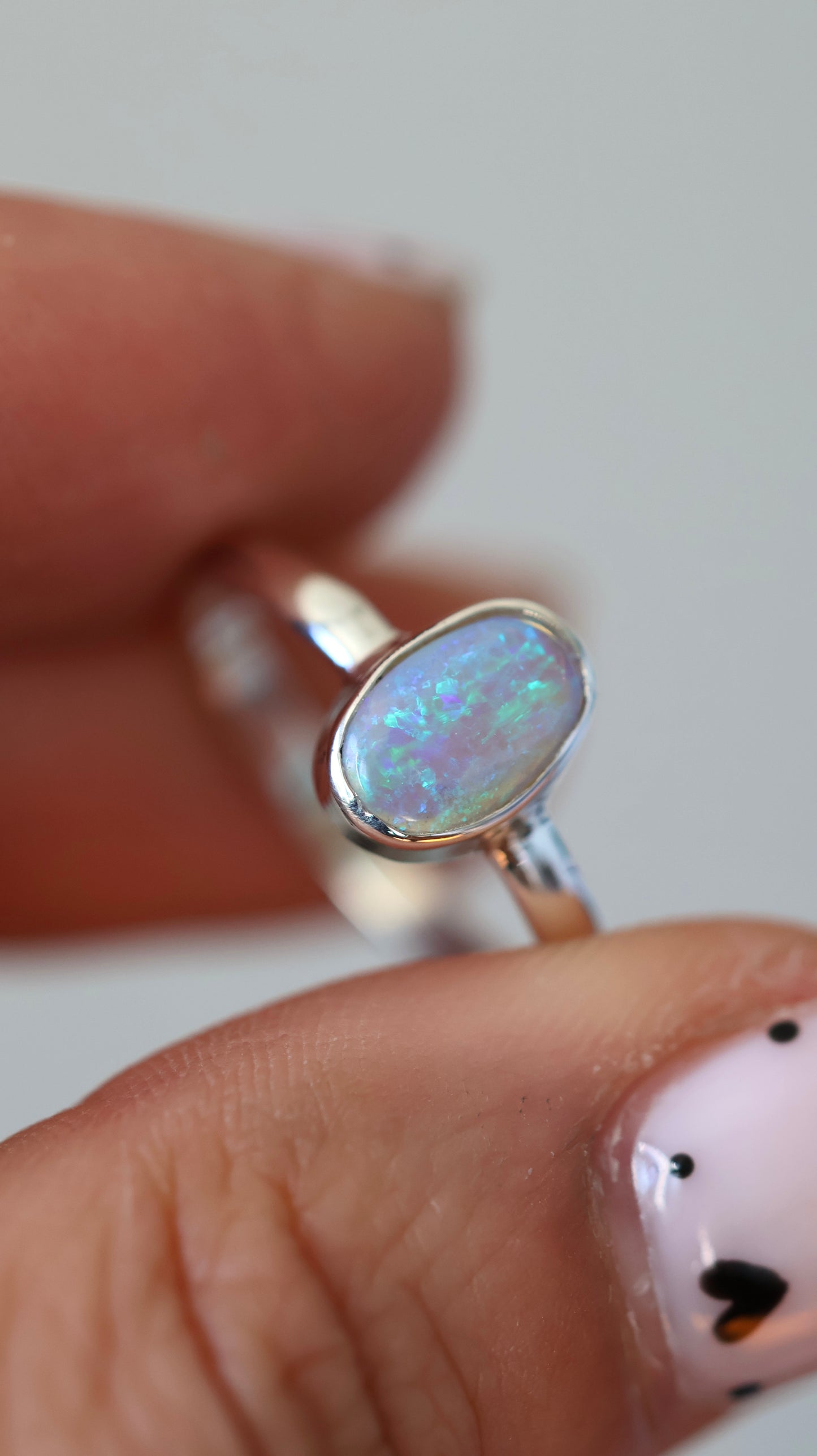 Solid Lightning Ridge Ring (size 8)