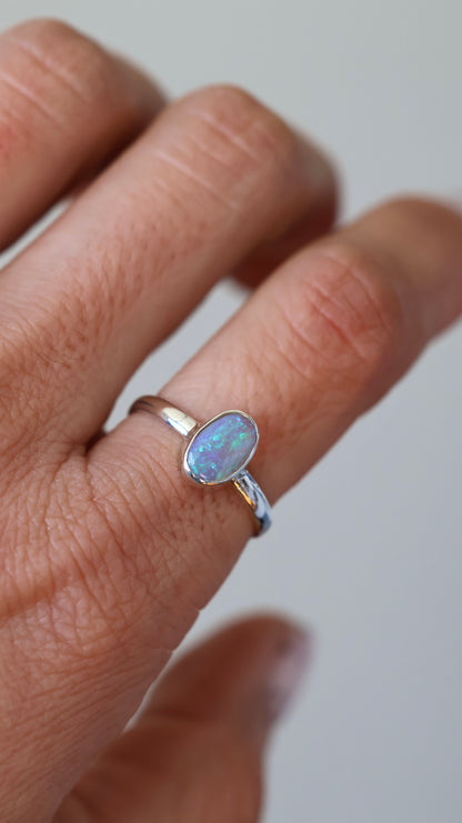 Solid Lightning Ridge Ring (size 8)