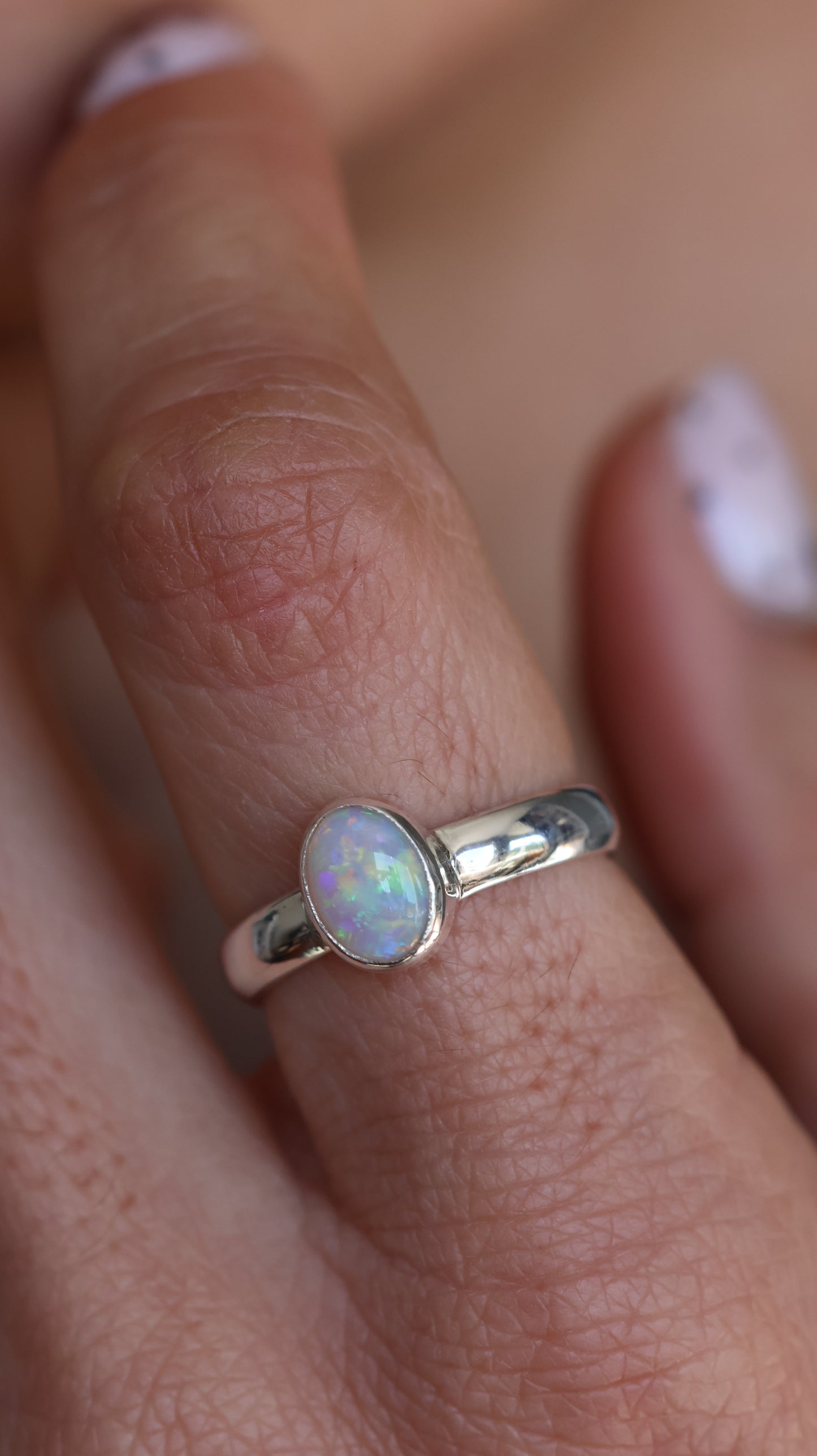 Solid Coober Pedy opal ring (size 7)