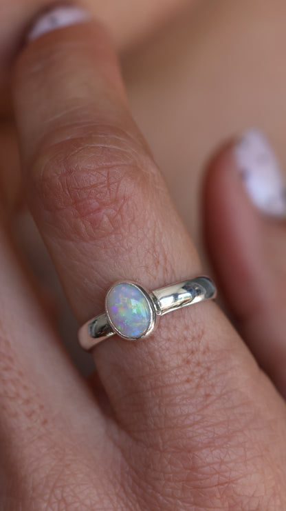 Solid Coober Pedy opal ring (size 7)