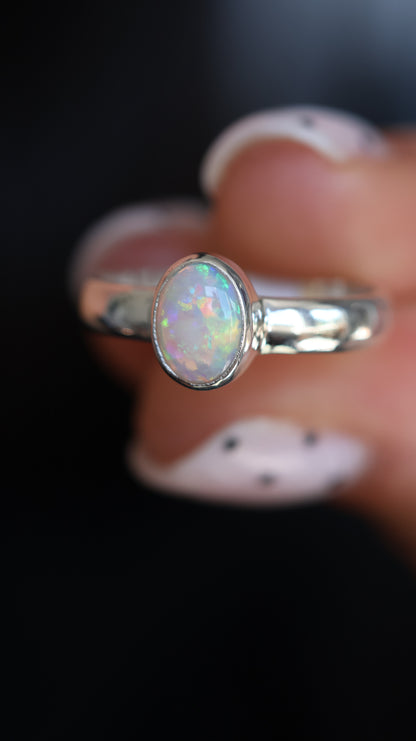 Solid Coober Pedy opal ring (size 7)