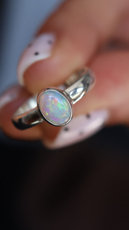 Solid Coober Pedy opal ring (size 7)