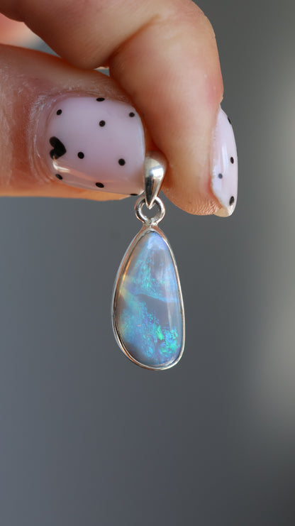 Lightning Ridge Solid Opal Pendant
