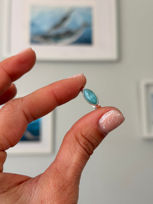 Larimar Marquise Ring