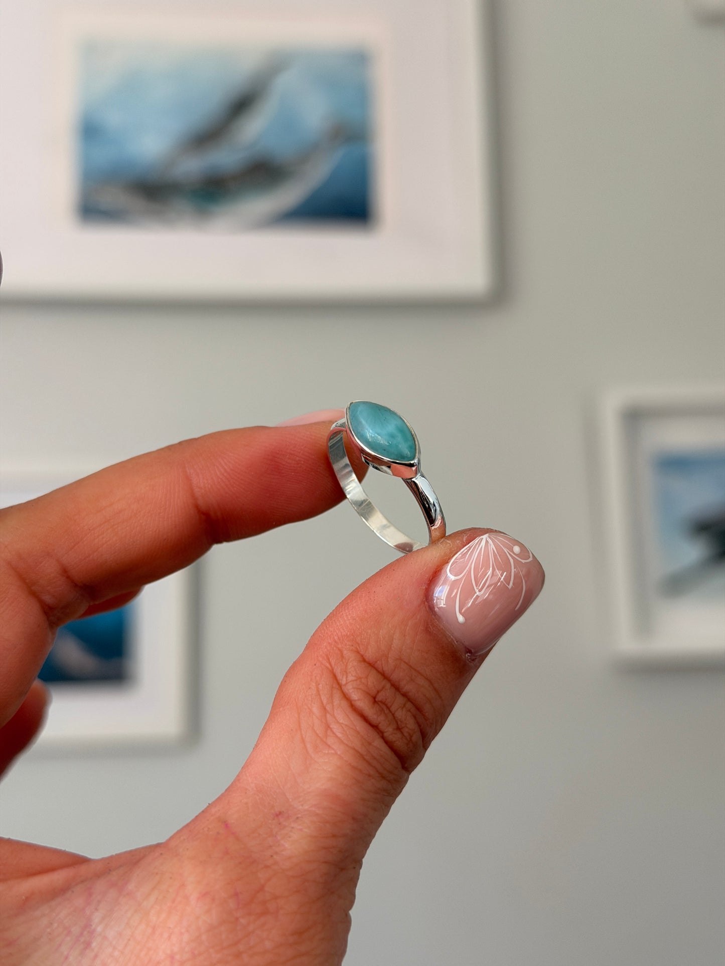 Larimar Marquise Ring