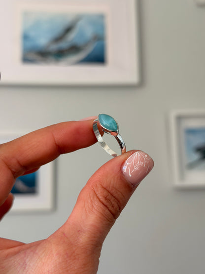 Larimar Marquise Ring