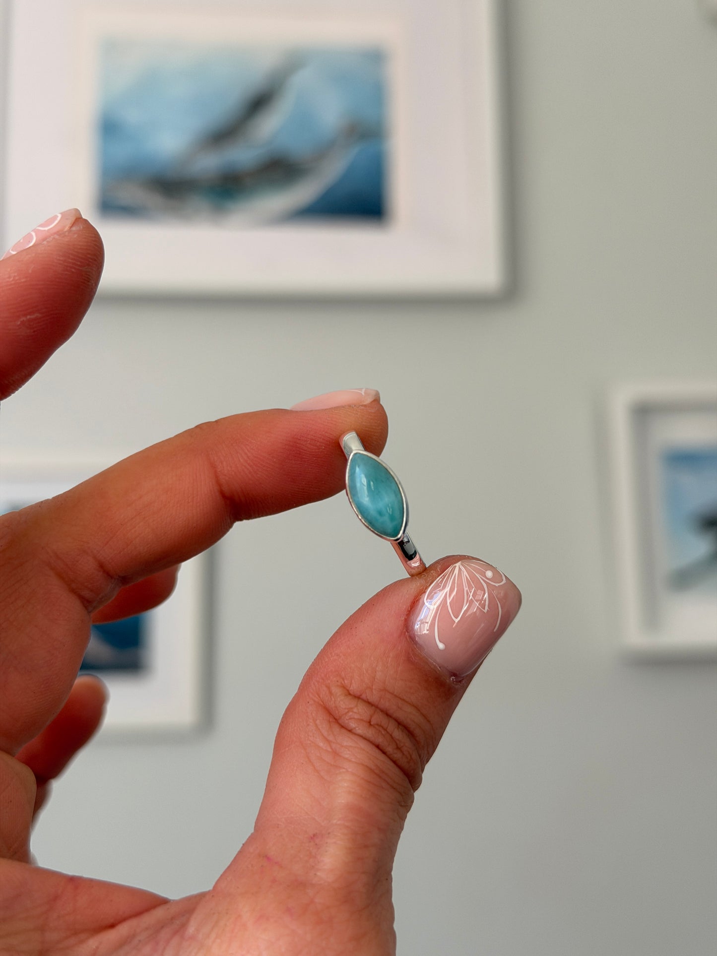 Larimar Marquise Ring