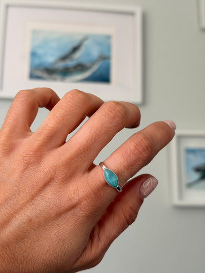 Larimar Marquise Ring