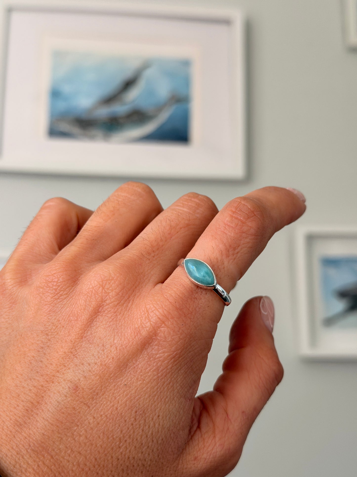 Larimar Marquise Ring