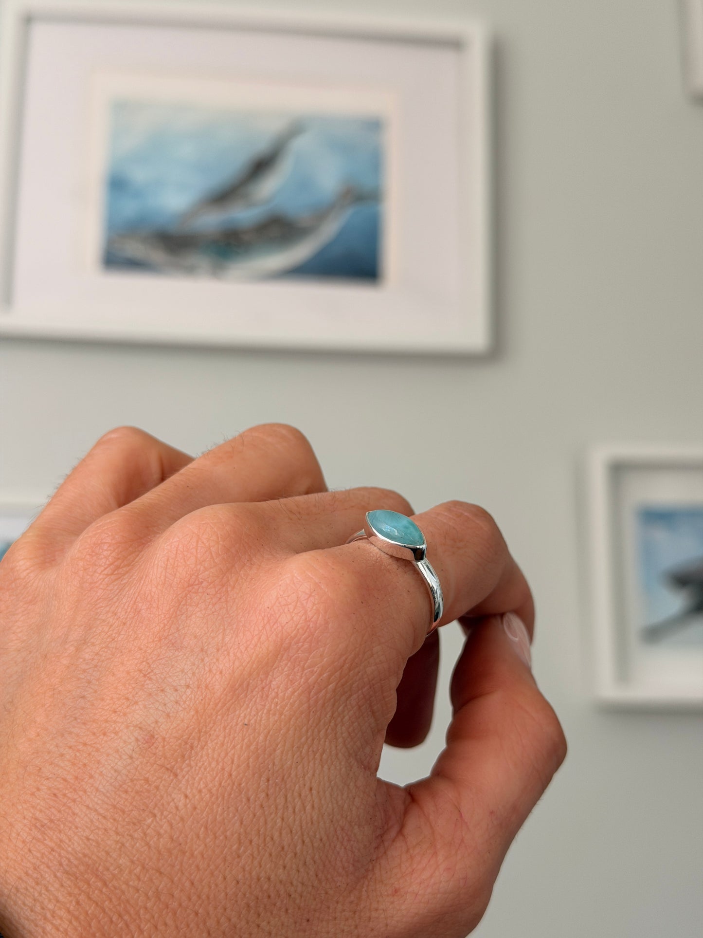 Larimar Marquise Ring