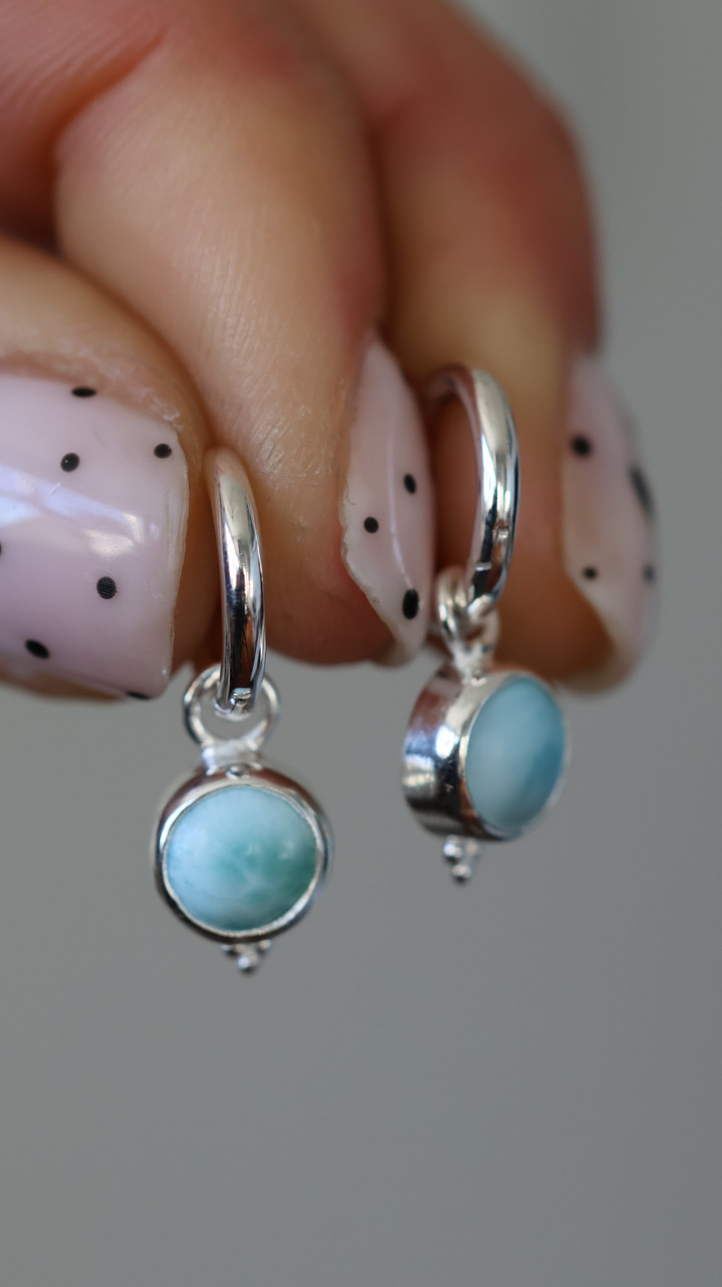 Larimar Round Hoops