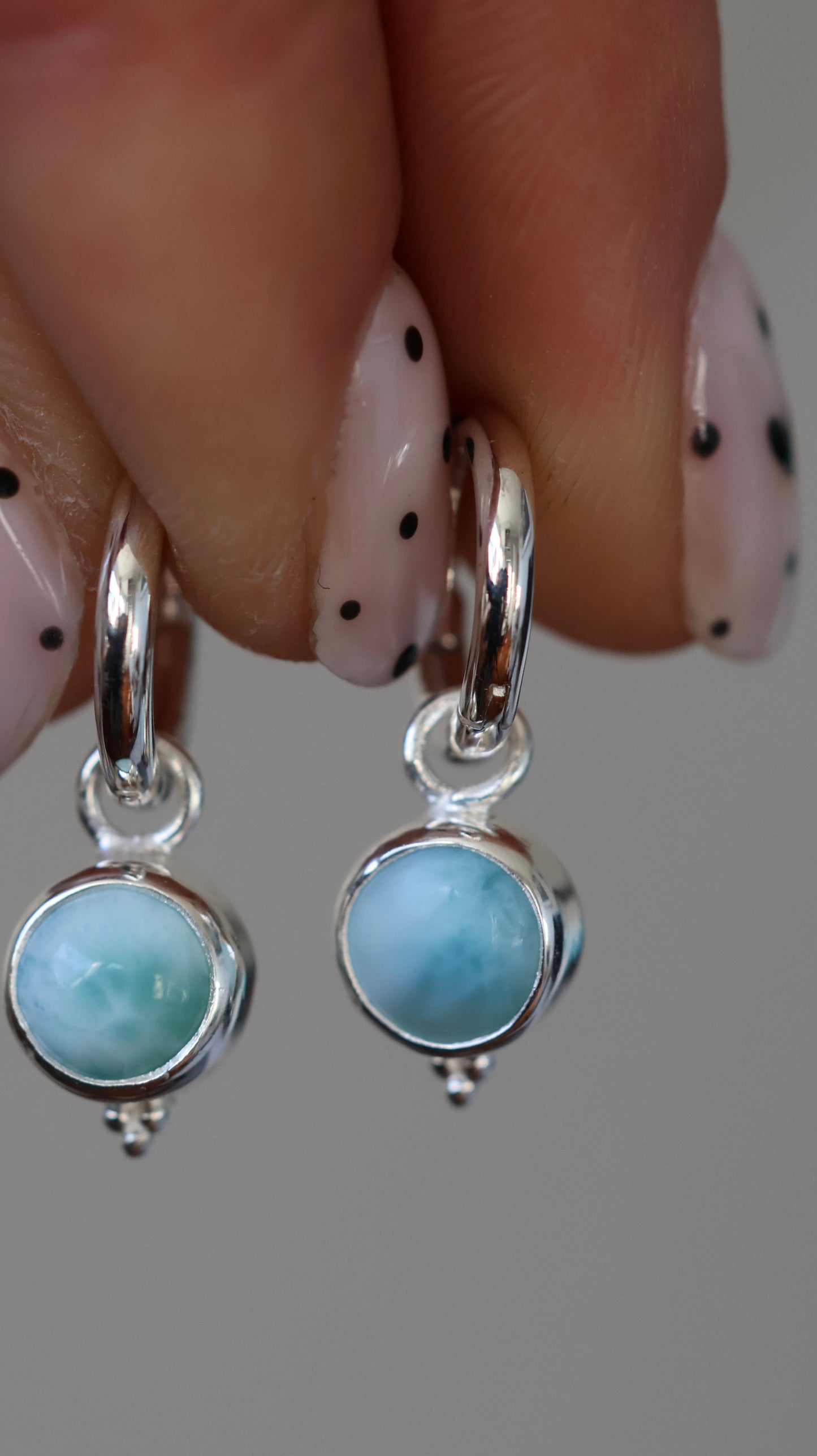 Larimar Round Hoops