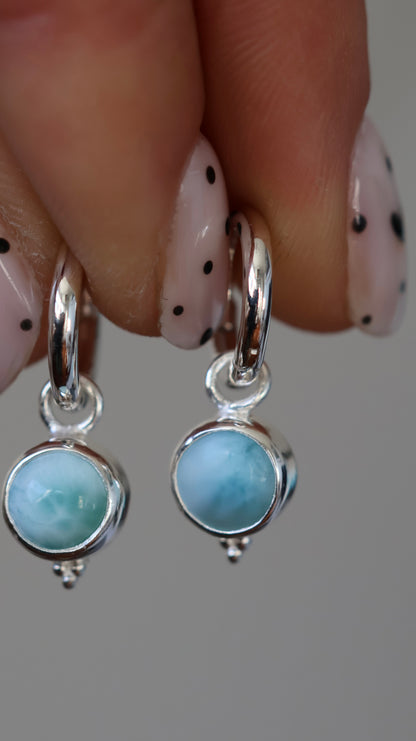 Larimar Round Hoops