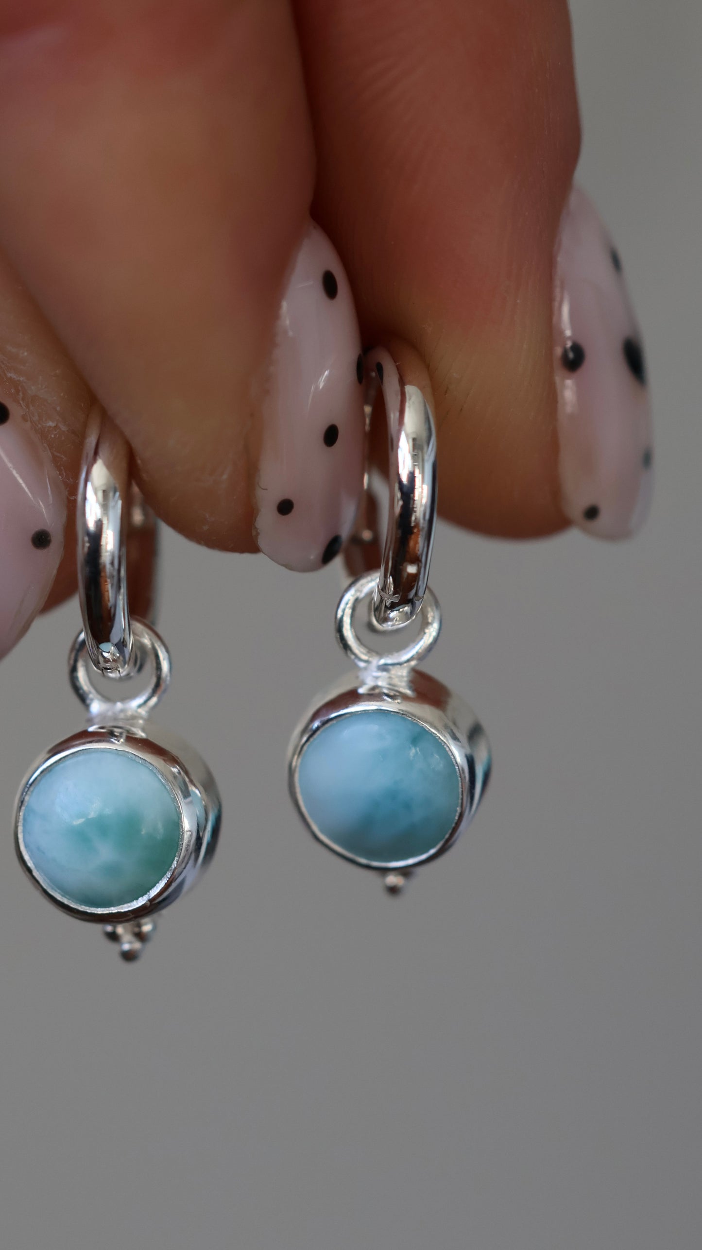Larimar Round Hoops